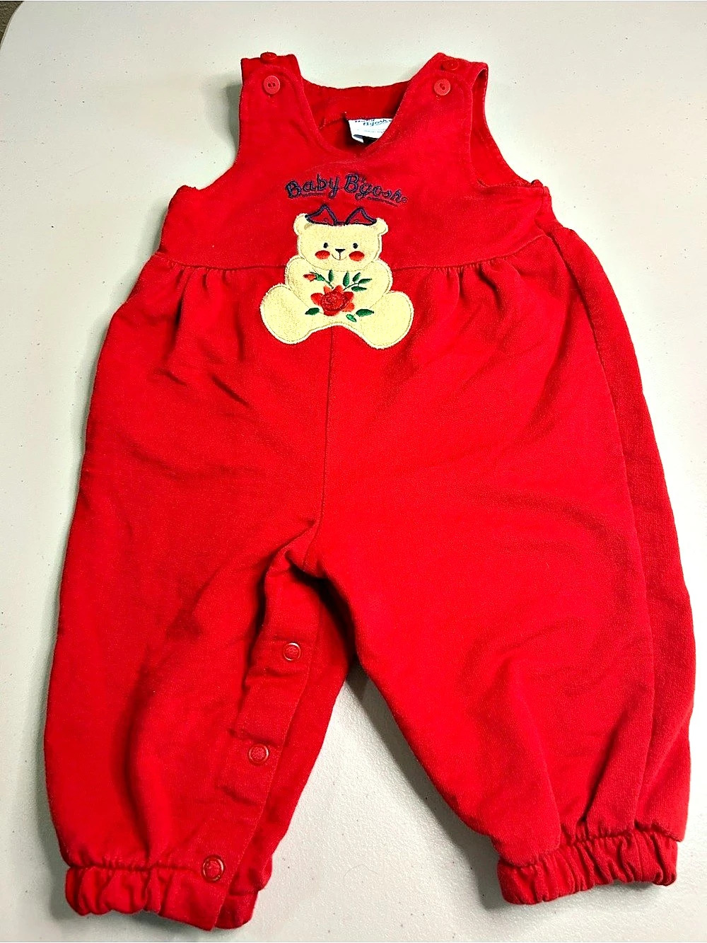 Baby B'Gosh Baby Bear Embroidered Red Baby 12 Months